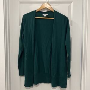 Amazon Essentials Women's Green Open-Front Cardigan Sweater Medium NWT